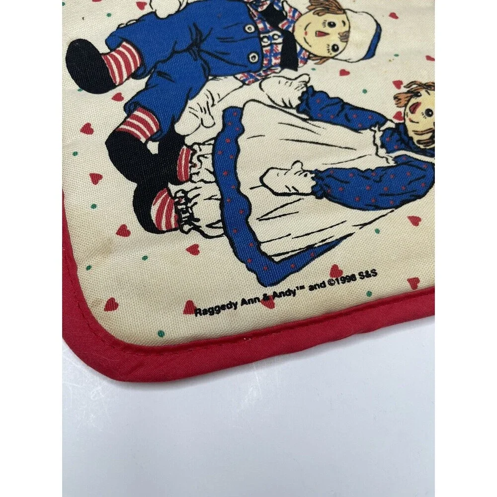 Raggedy Ann & Andy Pot Holder 1998 Vintage 7x7